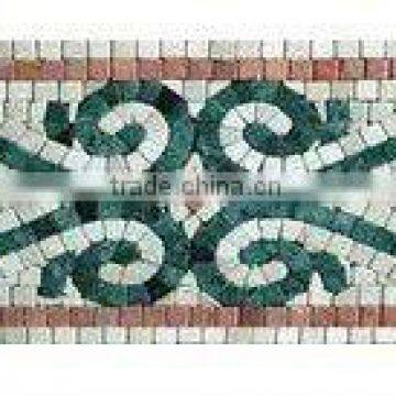 multi color wall marble pattern -- mosaic border line