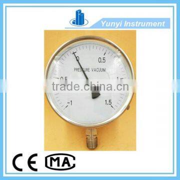 All stainless steel vacuum pressure gauge