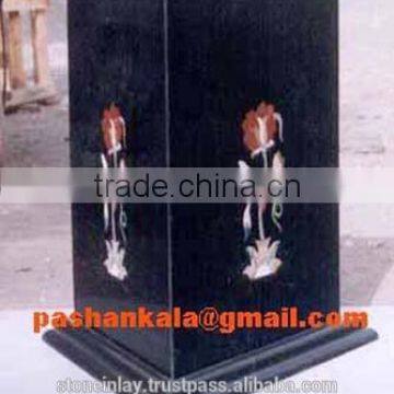 Marble Inlay Pedestal