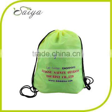 China products customized reusable string backpack sports polyester nylon drawstring bag