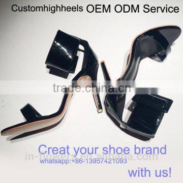 OEM ODM high quality genuine leather sandals sexy shoes women high heels