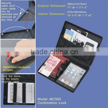 Wholesale - MC500 Microault Combination Small Car Gun Pistol Portable Security Storage Steel Safe Box (Ipad Box),file Safe photo-5