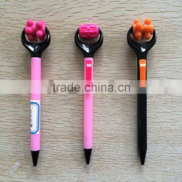 Lovely Plastic Massage Ball Pen for Promotional