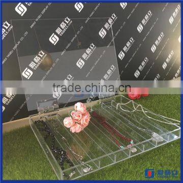 China manufacturer customized acrylic jewelry storage for necklace, bracelet / acrylic hanging jewelry organizer