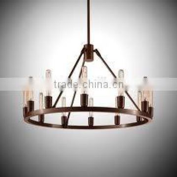 Retro chandelier Edison bulbs suspension lights round design chandelier living room kitchen room dining room pendant lighting