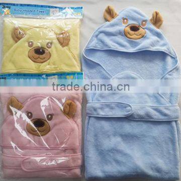 baby hooded towel wrap baby bath towel 100% cotton