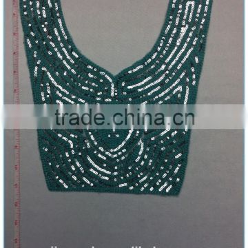 2015 JND Novel Decoractive Green Sequins Patch for Trimming