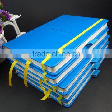 fashion A5 blue thermo pu hardcover diary journal