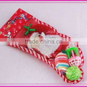 2013 christmas stocking funny cat toy set