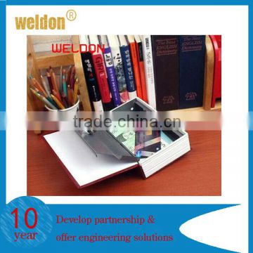 2014 hot selling book safe with padding inside metal case