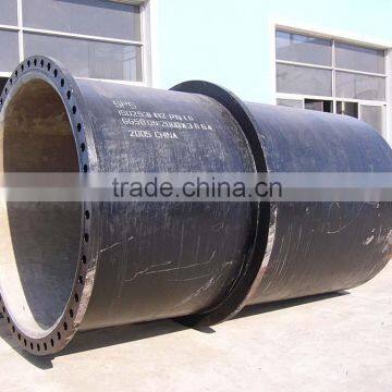 Flange spigot pipe with puddle flange