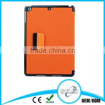 Oblique fabric stand leather case for iPad 5