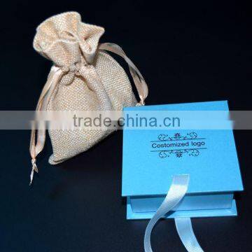 High quality small cottom just jute drawstring bags