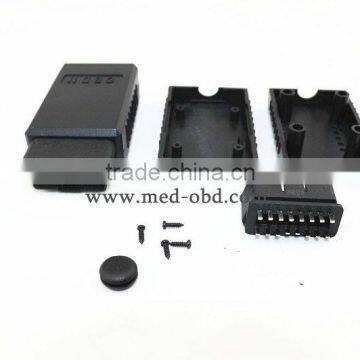 ELM327 OBD2 Connector J1962m Plug with Enclosure 16pin Male Connector