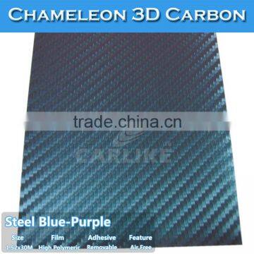 Fast Delivery 3D Chameleon Carbon Fiber PVC Film Sticker Auto Cover Vinyl photo-2
