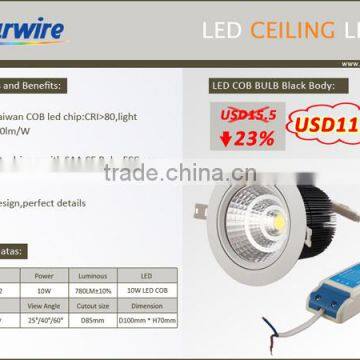 Competitive price for Christmas COB LED ceiling spot light 10w