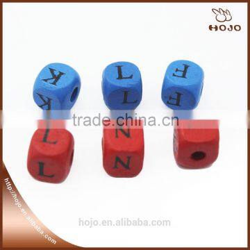 Alphabet letter beads wooden crafts 10mm 20pcs for jewelry bracelet and necklace