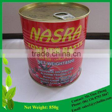 Factory Supply 850gram Tinned Tomato Paste