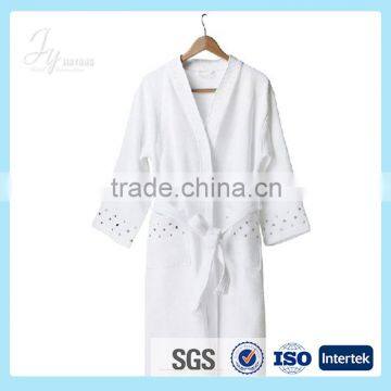 Fancy Western White Cotton Bathrobe photo-2