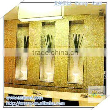 Brick Yellow Mother of Pearl Mosaic Gold Shell Mosaic Wall Tile photo-2
