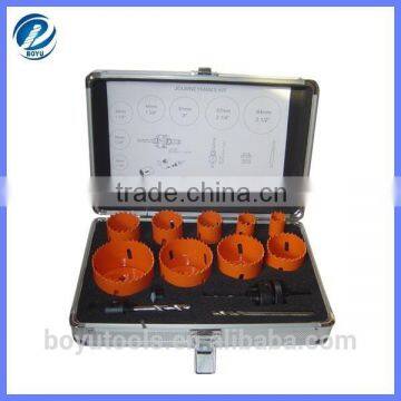 13PC HSS Bi-metal Hole Saw Kit, Maintenance Kit Aluniminum Case
