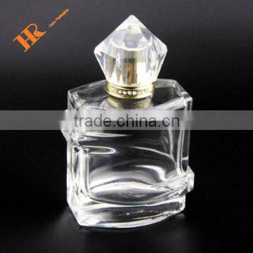 Round Square wholesale perfume bottle transparent clear glass bottle