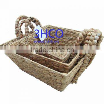 2015 New Product Water Hyacinth Basket for Home Decoration and Furniture