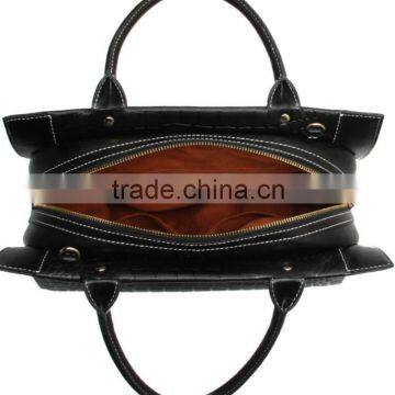 N2272-A5162 New Arrival Black Crocodile Pattern Leather Satchel Handbag Ladies Fashion Designer Bags photo-5