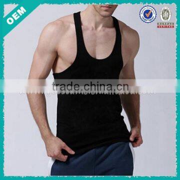 Blank gym mens stringer singlet tank top