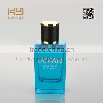 OFC 56ml hot stamping colored glass perfume bottle