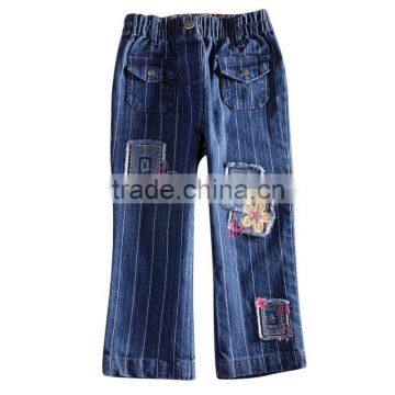 G2923 COWBOY 2-6Y wholesale new girl jeans applique for nova brand jeans