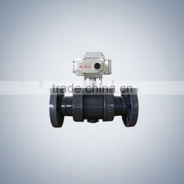 UPVC Flanged Ball Valve With Actuator