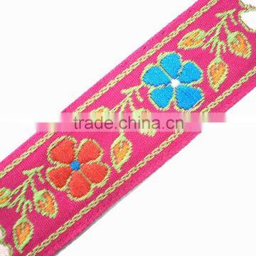 Jacquard Fabric webbing ribbon trimming pink strap gift decorative