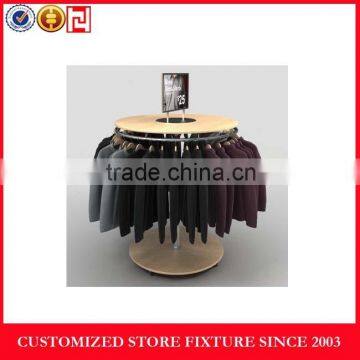 Hot sale circle clothing hanging display rack for retail