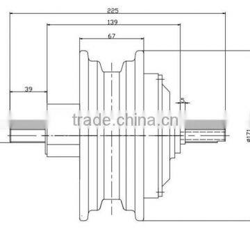 60v 350w Brushless dc Hub Motor FLD-013 photo-2