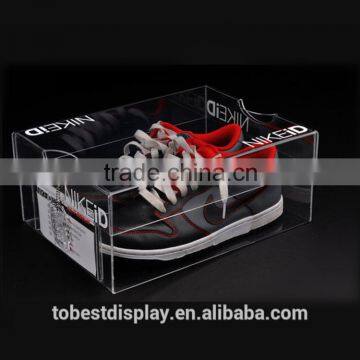 luxury wholesale luxury acrylic shoe display case,acrylic sneaker box,acrylic nike shoe display case