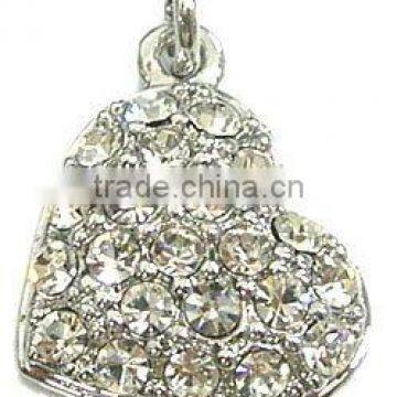 bling crystal silver heart charm,various designs and colors,good quality and prompt delivery<DDCA4724>