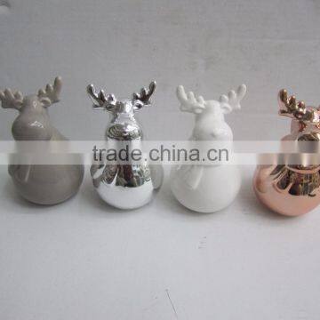 white deer shaped white porcelain figures christmas