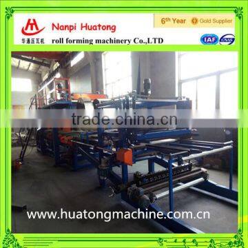 Eps and steel sandwich roof tile panel forming machine