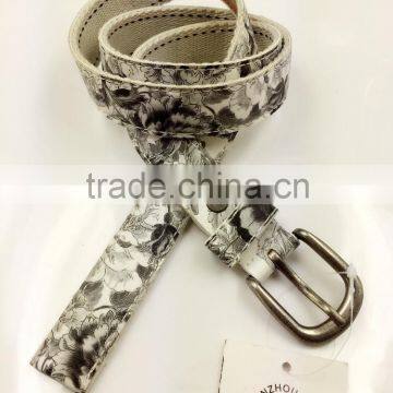 Women's Cotton Canvas Belt With Print photo-3