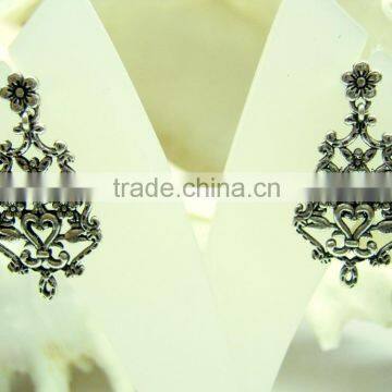 Oxidized Filigree 925 Sterling Silver Earring Jewelry, Oxidized Sterling Silver 925 Jewelry photo-2