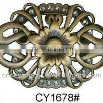 Nickle Free Fashion Pin Buckle With Filigree Details and Gems photo-3