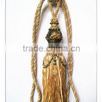 Wholesale Curtain Accessories High-grade Curtain Tiebacks Tassel With Beads