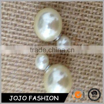 Fashion Imitation Double Ball Stud Pearl Earrings For Women