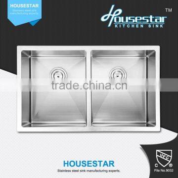 Cupc Approved Modern Kitchen Cabinets Design Double Bowl Stainless Steel Undermount Kitchen Sink - 8644