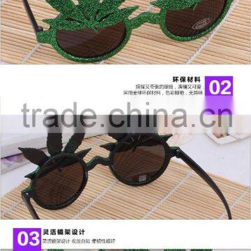 New Product Leaves Shape Funky Party Glasses photo-5