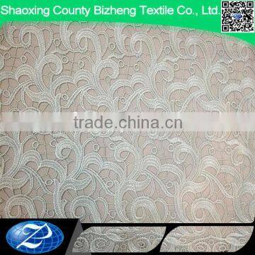 China embroidery african net lace guipure lace fabric for wedding