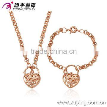 Factory Wholesale Luxury Heart Rose Gold Jewelry Set for Wedding Jewelry