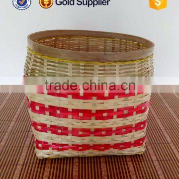 2016 cheap price handicraft portable bamboo laundry basket