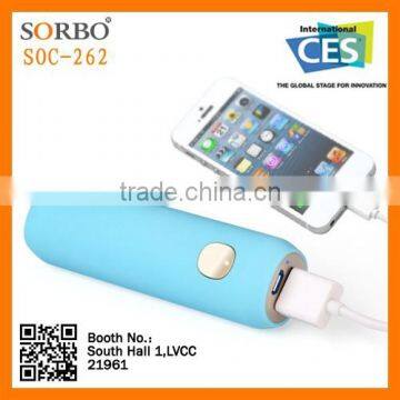 2015 new design fast charged high quality Power Bank 2600 mAh For Cell phone